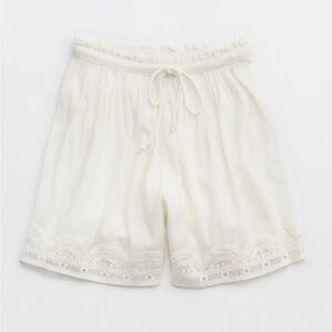 NWT - Aerie Off-Duty Gauze White Boxer - Womans Size Small